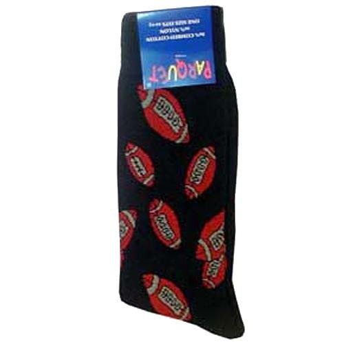 Footballs On Men's Navy Blue Novelty Socks