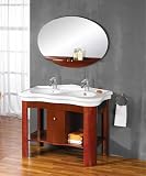 LineaAqua Sterling 40 x 21 Double Bathroom Vanity with Mirror, Faucets, Ceramic Counter Top