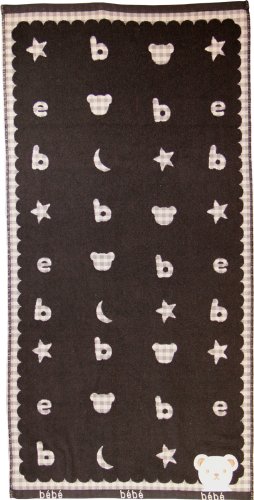 BEBE ベベ ベータ バスタオル ブラック 約60×120cm