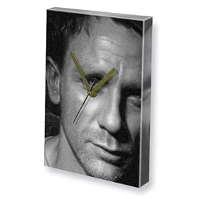 DANIEL CRAIG - Canvas Clock (A4 - Signed by the Artist) #js001