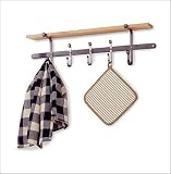 Enclume ATR5 Finishing Touches Apron Towel Rack, Hammered Steel and Wood