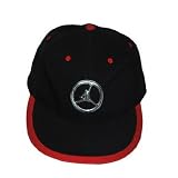 NBA Jorden logoed Black Red Trim Basketball Fitted Cap - Large