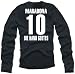 MARADONA DIE HAND GOTTES langarm t-shirt vorne+hinten