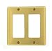 Levin 81409 2Gang Decora/GFCI Device Decora Wallplate Brass Device Mount Brass