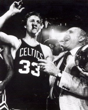 Larry Bird Boston Celtics 16x20 Photo (Cigar With Red)