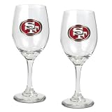 NFL San Francisco 49ers 14-Ounce Wine Glass (Set of Two)