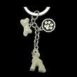 Pretty Poodle Hand Painted Key Chain Charm