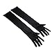 NYKKOLA Dress up Cosplay Photo Props Long Satin Opera Gloves-Black