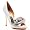 Badgley Mischka Women's Randall Peep-Toe Pump,Silver Satin,9.5 M US