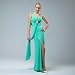 Langes Abendkleid "Donna", Lagune