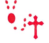Red Rosary - 17'' in Length - IMPORTED FROM ITALY