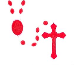 Red Rosary - 17'' in Length
