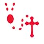 Red Rosary - 17'' in Length - IMPORTED FROM ITALY