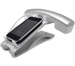iClooly Phone Handset and Sync Stand for iPhone 4S, 4, 3GS, 3G, and Other Wireless Phones with 3.5 mm Headphone Jack