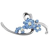 Silver Tone Studded Fancy Lace Pin Brooch