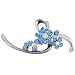 Jewelry : Silver Tone Studded Fancy Lace Pin Brooch