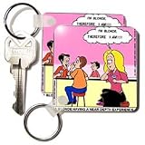 Blonde Has Near-Depth Experience - Set Of 4 Key Chains