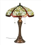 Floral Art Glass Nouveau Table Lamp - 22.5H Anemone Table Lamp