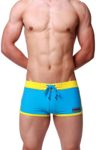Zehui Mens Swimming Trunks Boxer Brief W/Front Tie