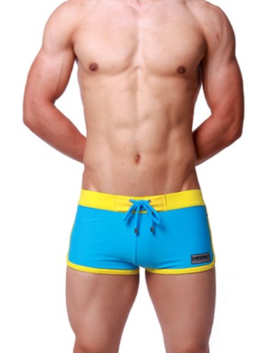 Zehui® Mens Swimming Trunks Boxer Brief W/Front Tie