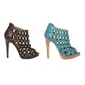 Women's N.Y.L.A. Isabel Peep-Toe Cage Bootie