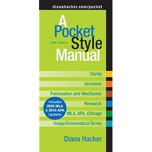 A Pocket Style Manual 5e with 2009 MLA & 2010 APA Updates (Spiral-bound)