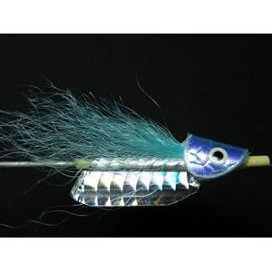 NEW FLIES Holographic & Glow in Dark Floating Polaris Flies Holographic & Glow in Dark Floating Head Pearlescent Croc-Hide Tube & Trolling Turbulator Fly #98