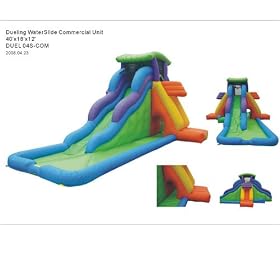 Dueling 4 in 1 Waterslides - backyard Water Park