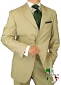 Valentino 3 Button Made in Italy Wool / Silk Mens Suit 150's Hand Made Canvas Front Jacket Plus Pants Custom Working Buttonholes Business Suit Beige Tan