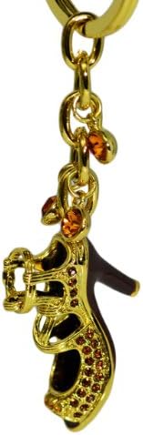 SouthShore Jewels Swarovski Elements Crystal High Heel Keychain - Goldtone