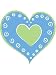 Heart of Hearts Blue Wallpop