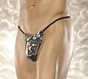 Men's 100% Charmeuse Silk G-String Camo