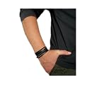 sunSign� Lederarmband Wickelarmband L�nge ca. 130cm RINDLEDER Armband schwarz