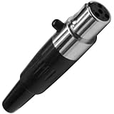 Seismic Audio - NEW 4 Pin XLR Mini Female with Rubber Grommet for Cable