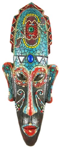 Mosaic Look African Jungle Mask Wall Hanging Africa Decor
