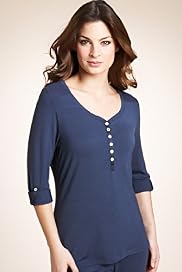 Autograph Modal Rich 3/4 Sleeve Pyjama Top