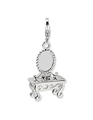 New Amore La Vita Sterling Silver 3-D Vanity Charm with Lobster Clasp