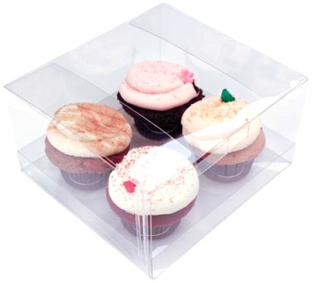 Dress My Cupcake Standard Quad Cupcake Box, Set of 100