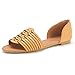 DREAM PAIRS RITAA Women's Gladiator Easy Slip On Open Narrow Toe Flat Summer Sandals