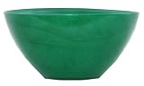Colorful Recycled Art Glass Medium Emerald Green Salad Bowl 48oz Set / 2