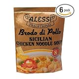 Alessi Sicilian Chicken Noodle Soup, 6-Ounce Packages (Pack of 6)