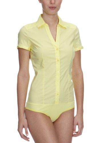 VERO MODA Damen Bluse, 10080994 COUSIN SS BODY G-STRING SHIRT, Gr. 38 (M), Gelb (LIMELIGHT Preisvergleich