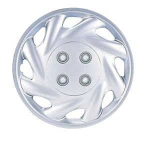 Drive-Accessories-KT869-14S-L-14-Silver-and-Lacquer-ABS-Plastic-Wheel-Cover-Replica-Hubcaps-Pack-of-4