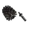 Wenko 15818100 WC-B�rstenkopf mit Adapter - Ersatzb�rste, Kunststoff, � 7.5 cm, schwarz