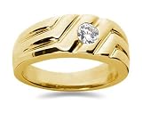 0.25 CTW Men's Diamond Ring in 14K Yellow Gold