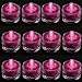 Micro LED Set of 12 Submersible Flower Tea Lights - Pink