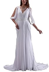 Applique Empire   Waistline Taffeta  Dress with a Court Train 