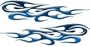 Full Color Tribal Reflective Fire Blue Flame Decals