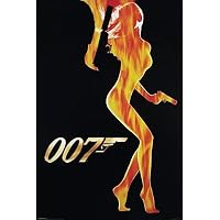 James Bond - Movie Poster (Flaming Bond Girl) (Size: 24 x 36)
