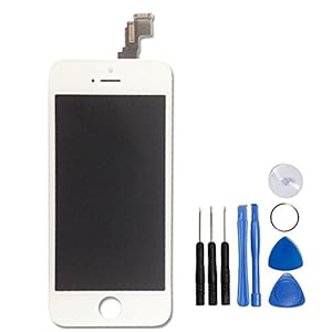 White iPhone 5c LCD Display Touch Screen Digitizer Glass Lens Assembly Repair Replacement + Free Tools